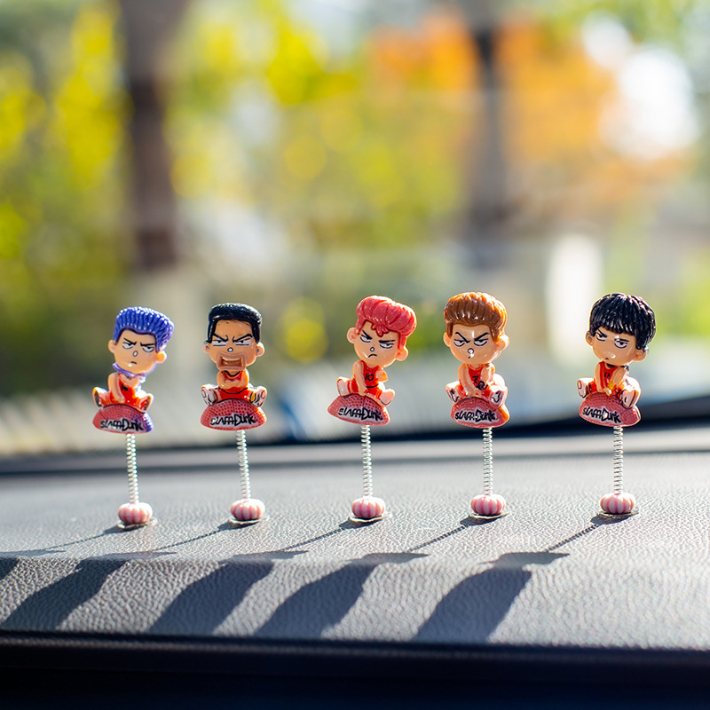 Adornos de la cabeza del automóvil, accesorios de automóvil, lindo slam dunk 2024, nueva decoración creativa de la consola central del automóvil