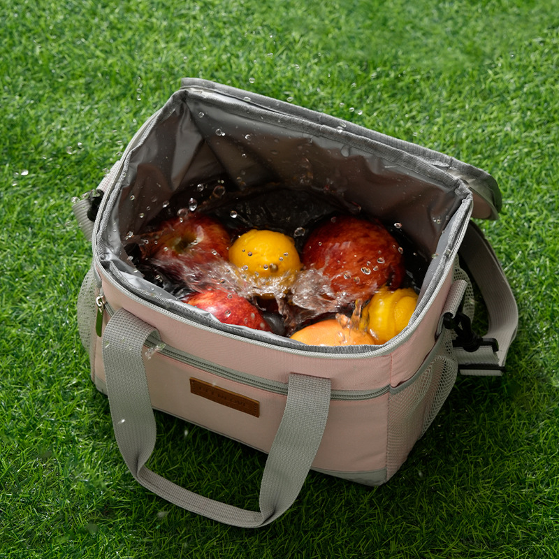 Nueva Amazon venta caliente bolsa de aislamiento de mano bolsa de hielo a prueba de fugas de agua camping almuerzo de un solo hombro picnic bolsa de almuerzo frío