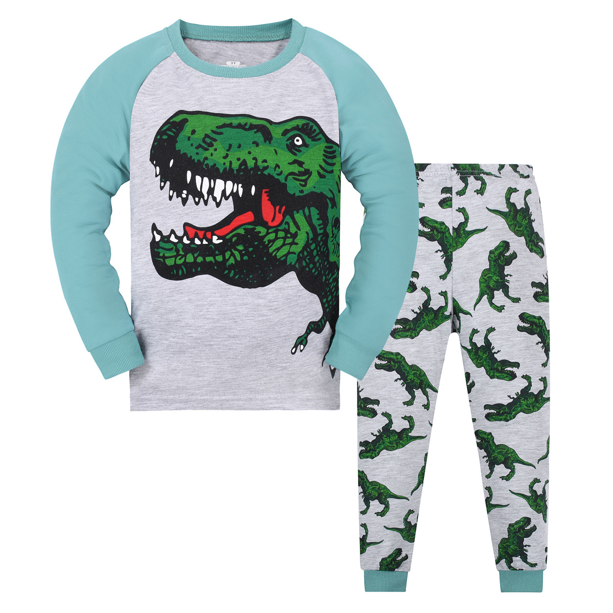 In stock boys and girls long-sleeved trousers homewear children's pajamas suit cross-border factory