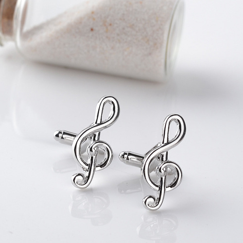 Cross-border Wish Amazon New Music Note Men's Fashion Personality French Shirt Cufflinks Accessories Manufacturer Wholesale