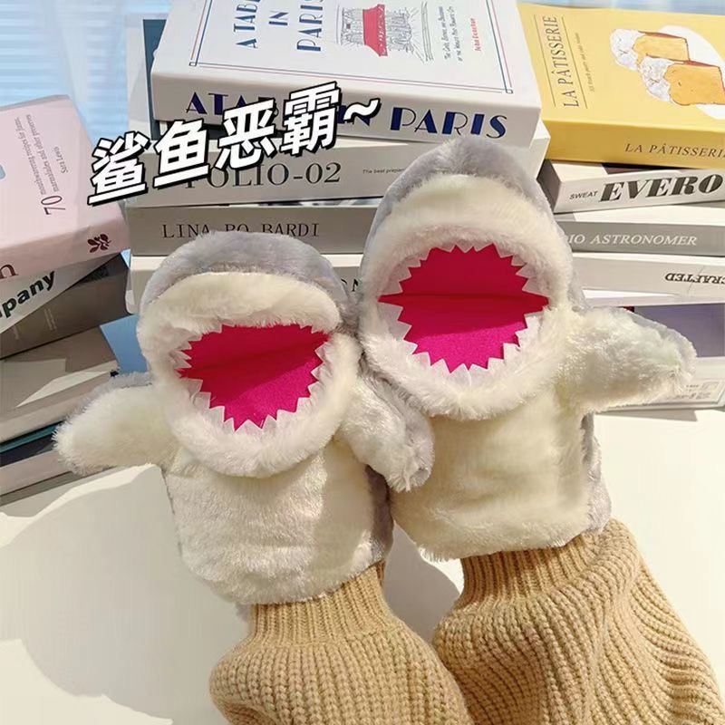 Funny Gloves Shark Doll Plush Shark Hand Warming Wholesale Interactive Toy Lovely Cute Doll for Girlfriend Doll