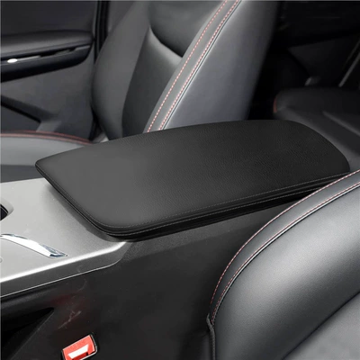 Decoration Supplies, Armrest box pad - 24-25-changan-x5plus-black-leather-and-black-line-unlabeled-armrest-box-cover