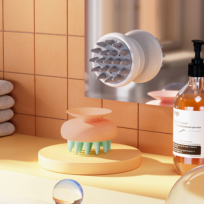 Escobilla de baño golf de silicona flexible con mango largo_voghion.com