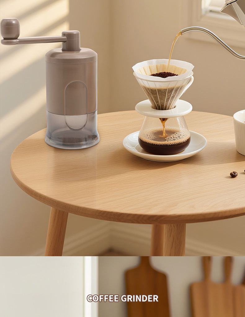 Manuale per uso domestico, pratico macinino per chicchi di caffè con macinatura regolabile, realizzato a mano._voghion.com