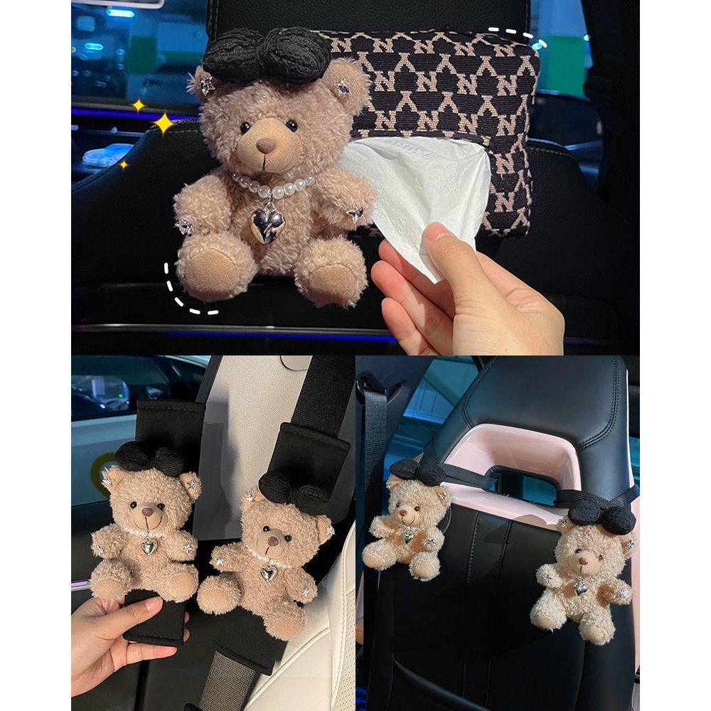 Car Seat Belt Shoulder Cover Soft Four-Season Universal Cute Seat Belt Protective Cover High-End Sense for a Couple Ladies