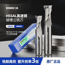 二刃酉南西南直柄高速钢键槽立铣刀白钢4 5 6 8 10 12 13 14 20mm
