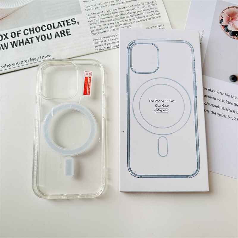 Suitable for Iphone17 Transparent Acrylic Magnetic Phone Case Wholesale Magsafe Apple 16Promax