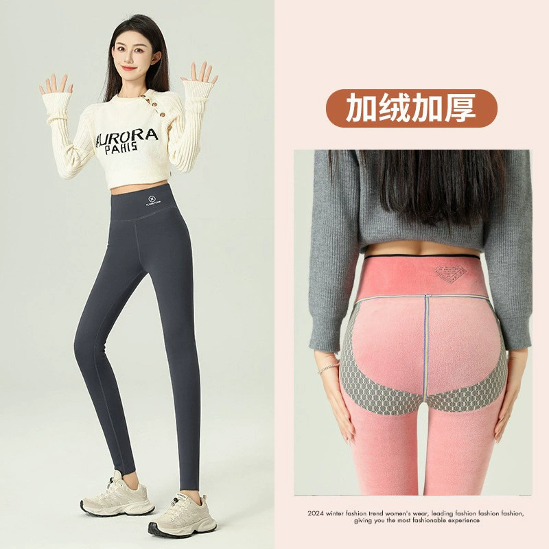 Женские флисовые леггинсы-брюки с эффектом утяжки живота и подтяжки ягодиц, зимние, с высокой талией, дышащие, больших размеров, для йоги и повседневной носки.
