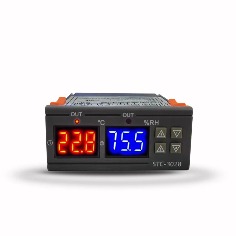 Controlador de Temperatura y Humedad con Pantalla Digital STC-3028, Medidor de Incubación para Cría, Instrumento de Humedad, Termostato Inteligente