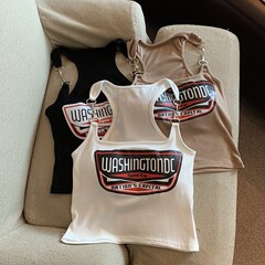 美式運動小吊帶背心女內搭外穿夏季多巴胺穿搭辣妹帶胸墊抹胸上衣