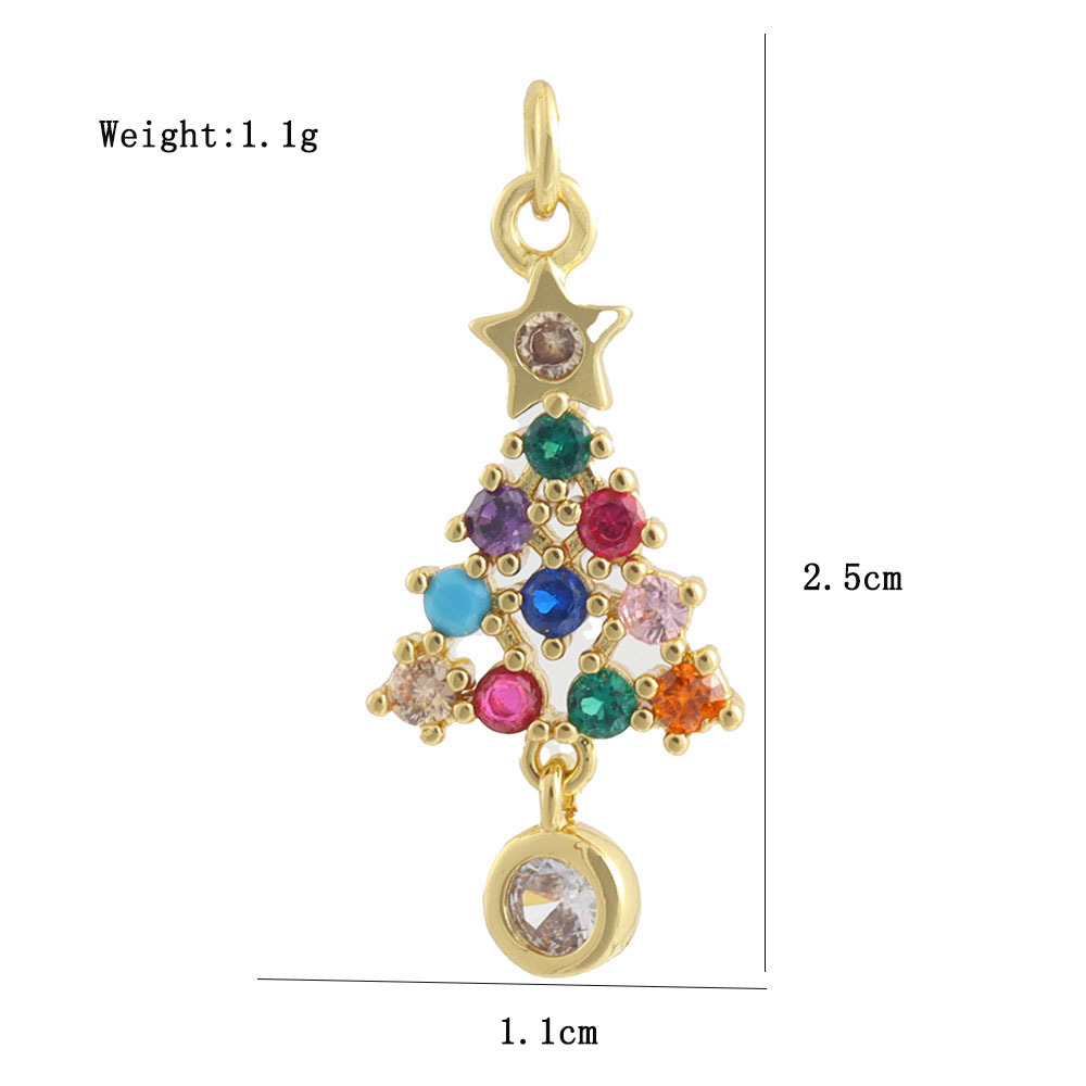 3g Weight Pendant Jewelry Making Type 15 * 22mm Jewelry Making Size Zircon Inlay Material DIY Jewelry Accessories Classification 1 Piece Quantity Copper Material Christmas Festival Christmas Tree, Bell, Snowflake Pattern Inlay Design IG Style Style 1 Piece 15 * 22mm Copper Zircon Christmas Tree Bell Snowflake Pendant 22