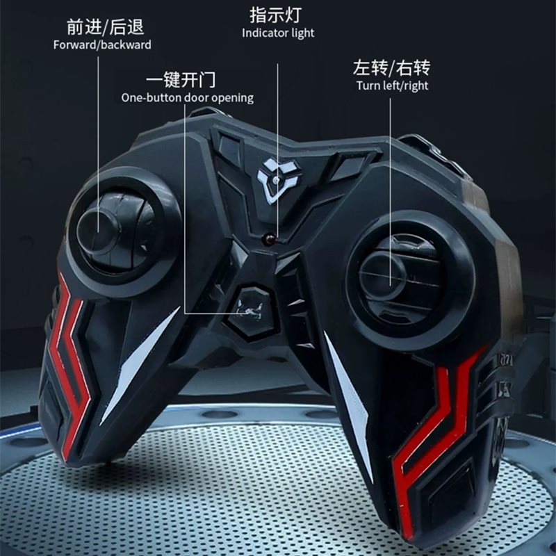 リモコンカーのおもちゃの男の子のリモコンカーの充電無線電動ドアを開けてオフロード車の子供の変形車をドリフトします。