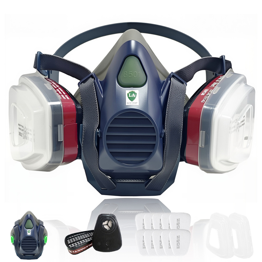 防毒面具喷漆粉尘化工农药装修打磨消防冶金工业半面罩跨境代发