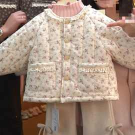 儿童女童碎花棉服2025洋气新款外套保暖棉衣秋冬韩版宝宝棉袄其他