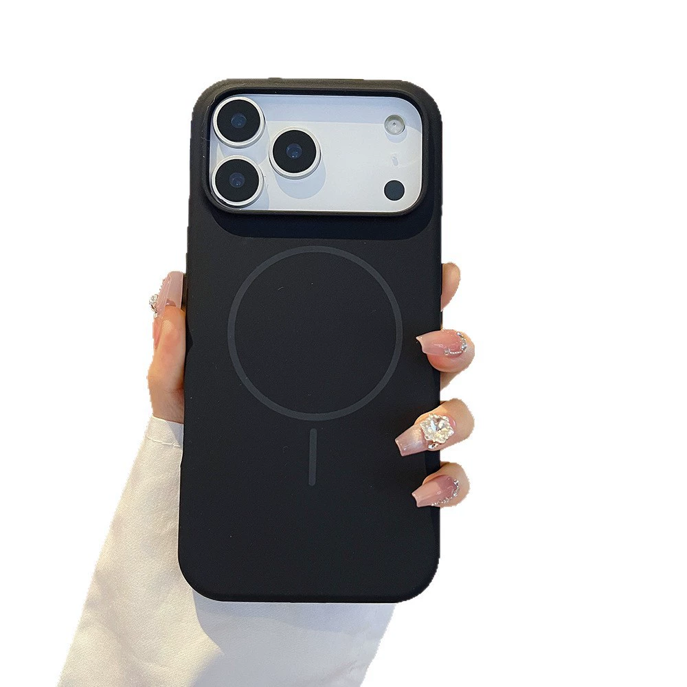 Силиконовый чехол (Apple) для iPhone 17 и совместимых, жидкий силикон, магнитное кольцо, защита от падений