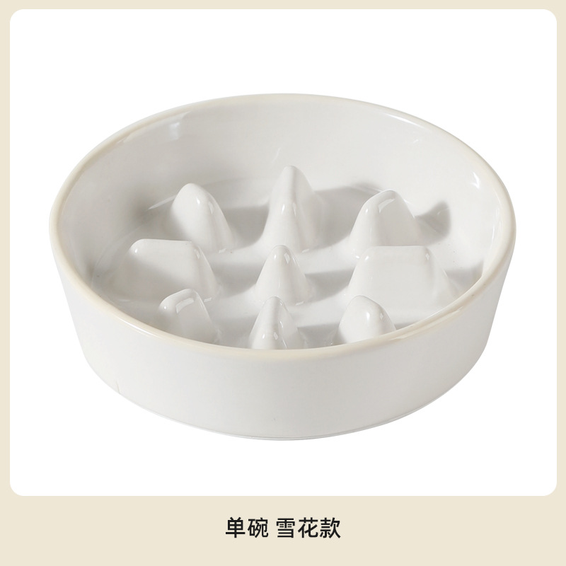 Cerámica para gatos y perros, tazón de comida lenta, tazón de perros, protector de columna cervical, tazón de agua para mascotas, tazón de arroz para perros, platos transfronterizos