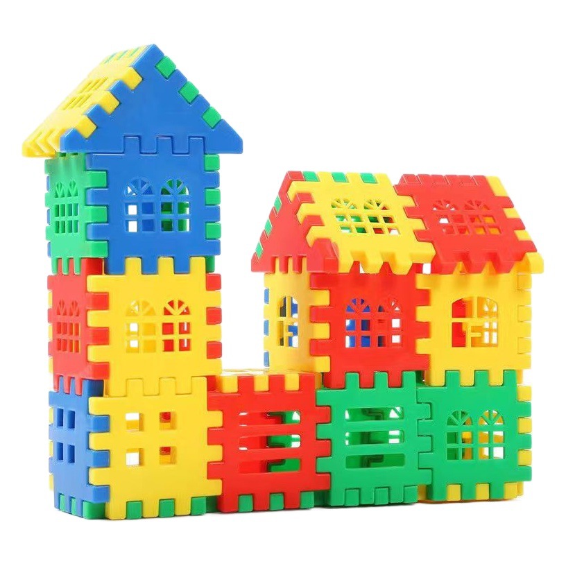 Casa grande bloques de construcción digitales jardín de infantes montaje bloques de construcción juguetes niños montaje casa Juguetes