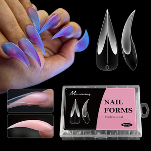 Cross-Border Manicure Crystal Nail Mold Nail Mold Phototherapy Extension Glue with Nail Mold Nail Piece Full Coverage with Scale Crystal Nail Mold