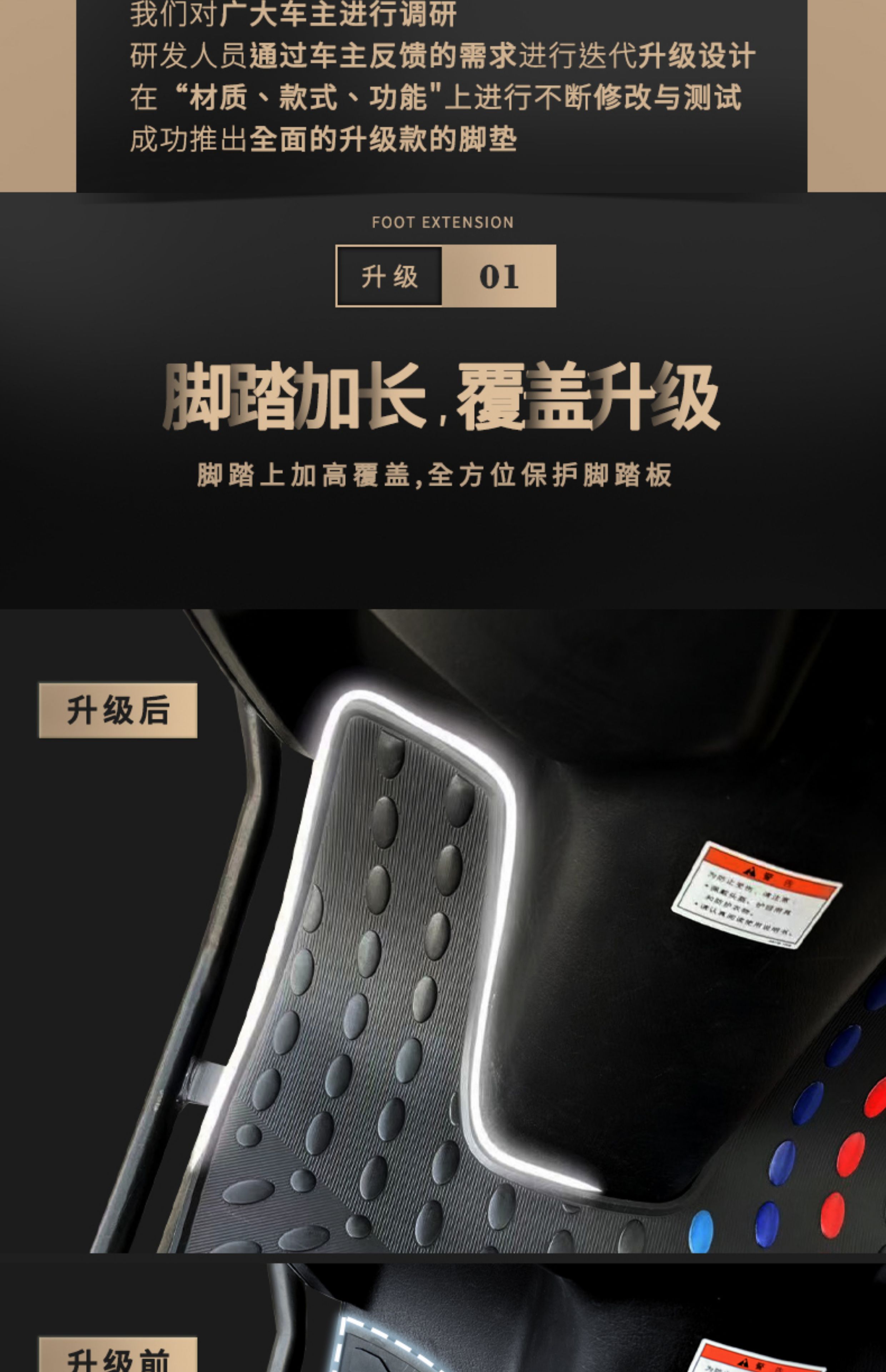 Suitable for Ninebot F2Z 110 MAX foot pads, electric vehicle modification accessories, foot mats for Ninebot f2z110max