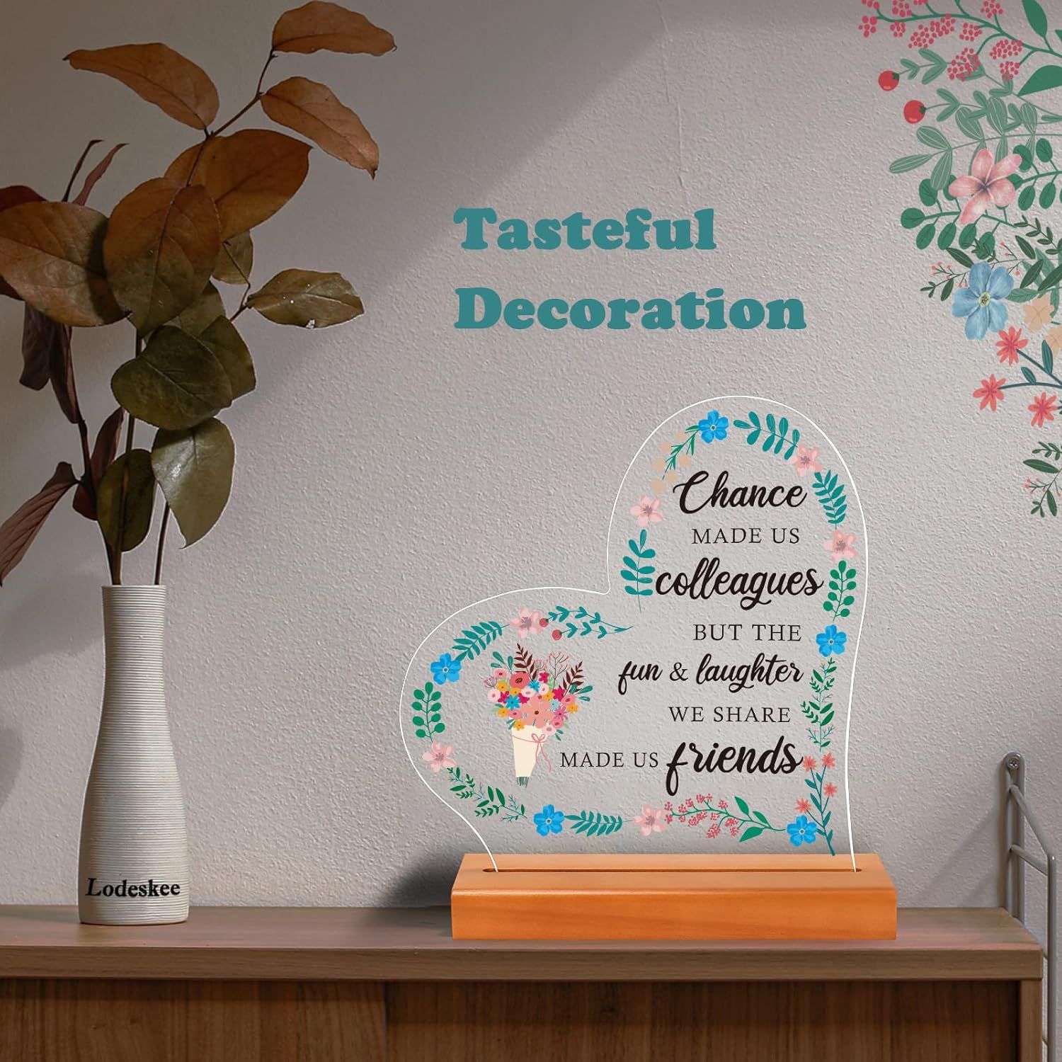 Transfronterizo nuevo material acrílico decoraciones de escritorio para la familia, novias y amigos adornos en forma de corazón transparente