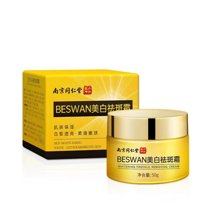 Крем для удаления веснушек и осветления кожи Nanjing Tongrentang, популярный в Европе и Америке, устраняет пятна, осветляет тон кожи, с растительными экстрактами, оптовая продажа.