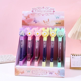 韩版麋鹿流沙仙女棒中性笔小清新高颜值礼品笔签字笔创意文具0.5
