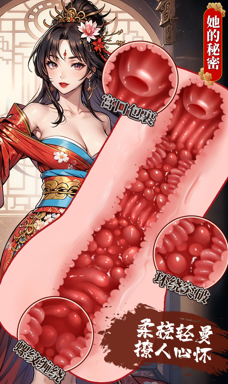 Male Masturbation Cup with Vaginal and Buttocks Design, Manual TPE Stroker — detail image 5