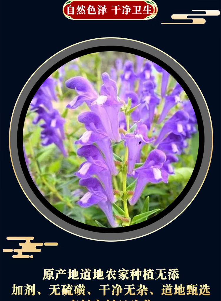 Scutellaria Root Huang Qin 黄芩 Dried Slices 500g for Herbal Tea and Decoction key features