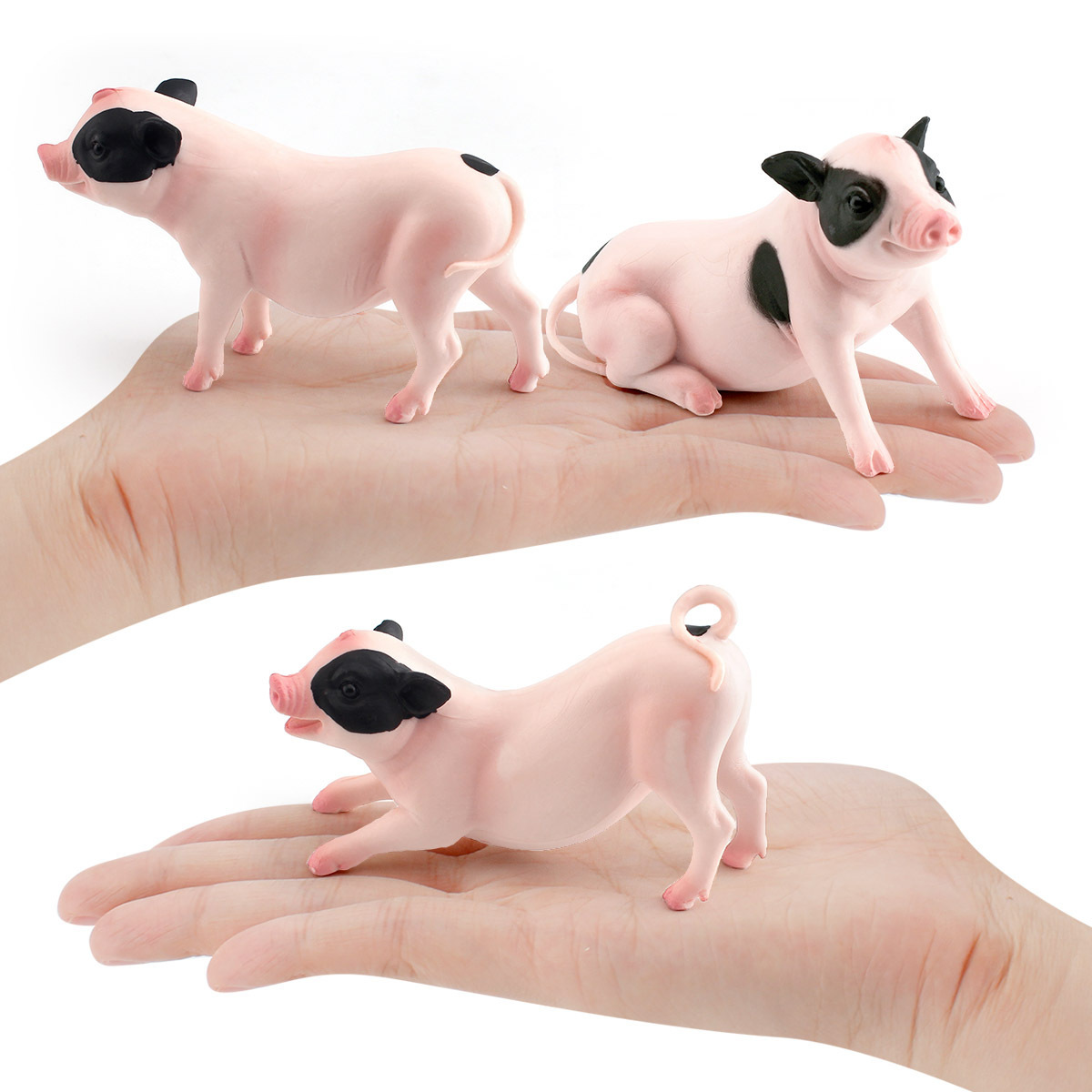 Simulación transfronteriza modelo animal cerdo cognitivo infantil fragante cerdo decoración estática ganado granja escena decoración juguete
