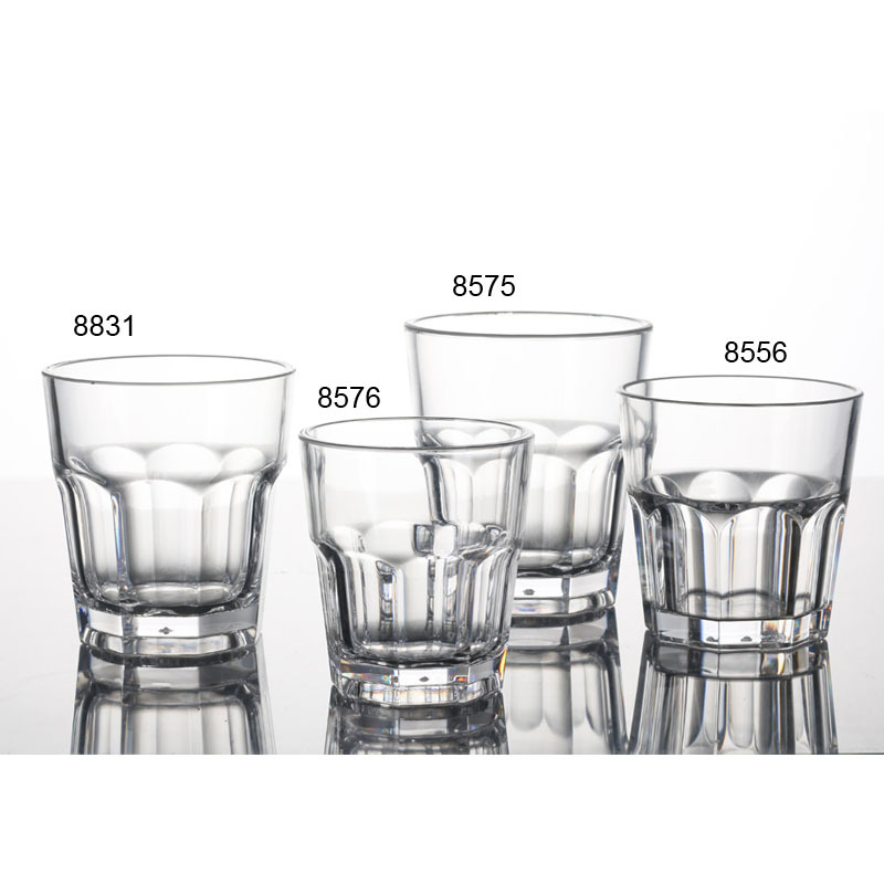 공장 공급 플라스틱 컵 식기 세척기 125ml PC 팔각형 컵 물 컵 작은 와인 잔