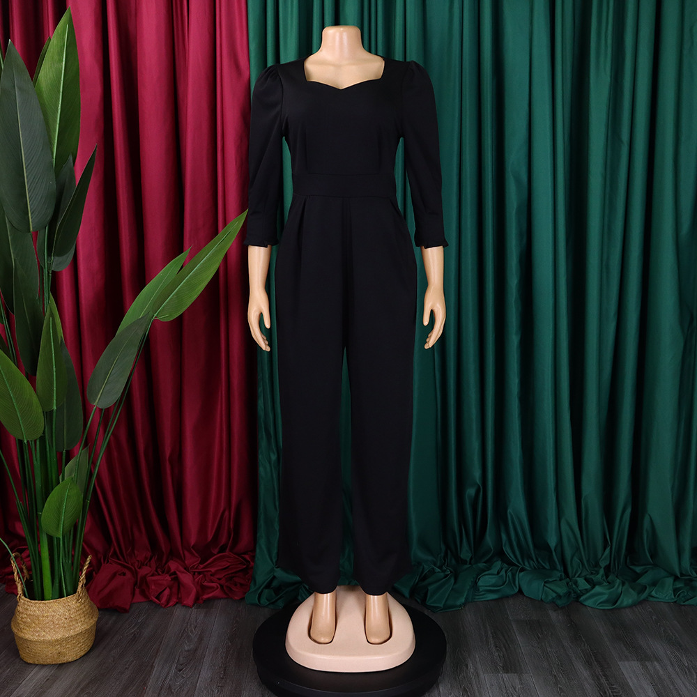 Damen Jumpsuit Langarm Lässig Weites Bein Für Den Winter_voghion.com
