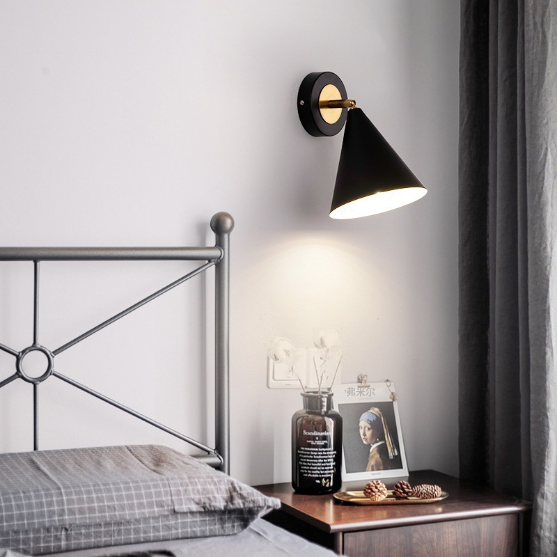 Pasillo del hotel giratorio dormitorio lámparas de pasillo minimalistas modernas y creativas lámparas de pared lámparas de pared estudio simple pared cabezal de cama para leer
