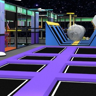 Internet Celebrity Large Trampoline Park Adult Sticky Trampoline Children's Playground Indoor and Outdoor Playground Equipment Manufacturer