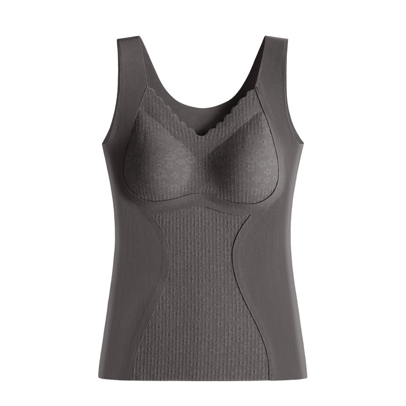 Oxygen protection 9.0 lace thermal vest Taxol chest pad cationic seamless heating light plastic thermal underwear for women