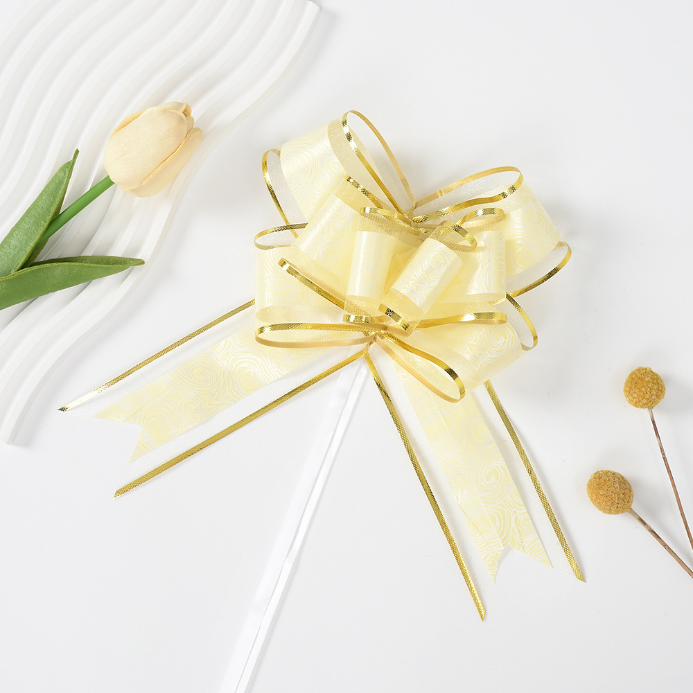 Explosiones transfronterizas 50 grandes decoración rosa nieve arco mano flores canasta de frutas paquete de regalo de Navidad