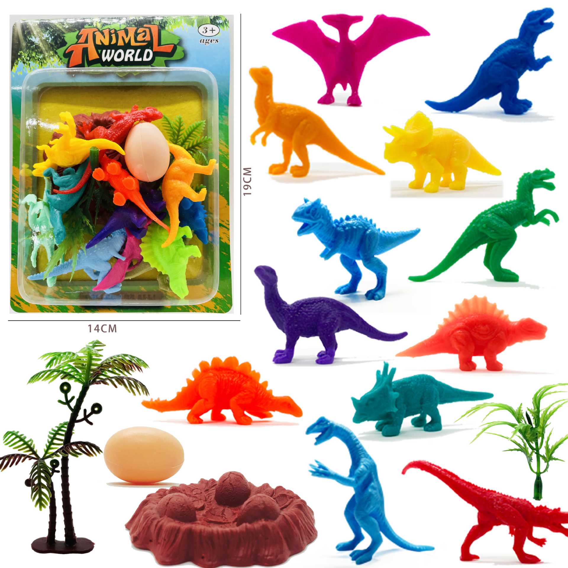 Simulación de dinosaurio, bolsas de goma blanda, juguetes, insectos marinos, animales, juegos de casas, modelos, empujando productos pequeños al por mayor