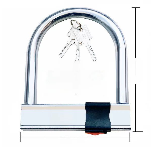 Electric Car Lock U-Shaped Lock Motorcycle Lock U-Shaped Lock Solid Lock Dust Cover Tire Car Lock Dropshipping Wholesale