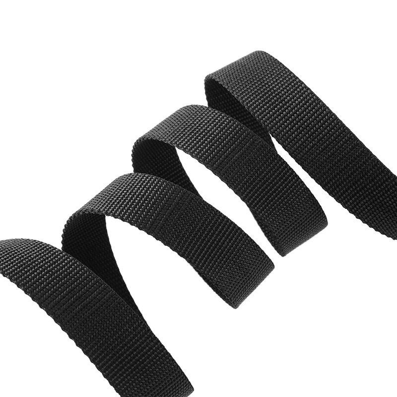 Manufacturer Wholesale Black Thickeneded Plain Polypropylene Webbing Accessories Polyester Herringbone Belt Edge Strip Luggage Suspenders Pit Belt