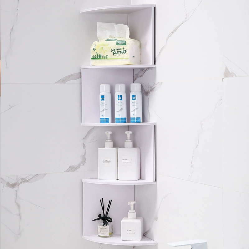 Белая пластиковая треугольная полка для хранения, угловая полка для ванной комнаты, многоярусная угловая полка для ванной, многоярусная полка для хранения