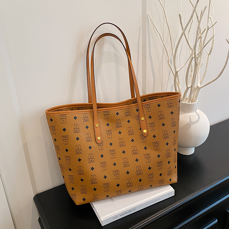 Borsa a secchiello/cestino da donna, versatile, adatta a tutte le stagioni, stile retrò, con grande capacità, modello nuovo._voghion.com