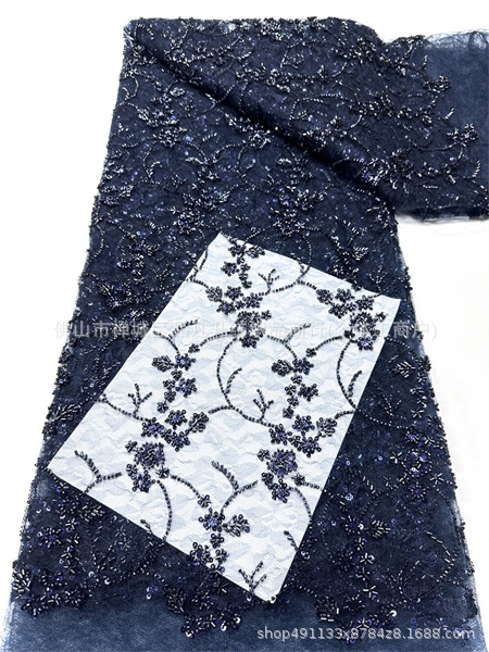 Tejido de encaje de bordado de cuentas 3D Gaoding moda del sudeste asiático anfitrión vestido de baile tela de mitzvah