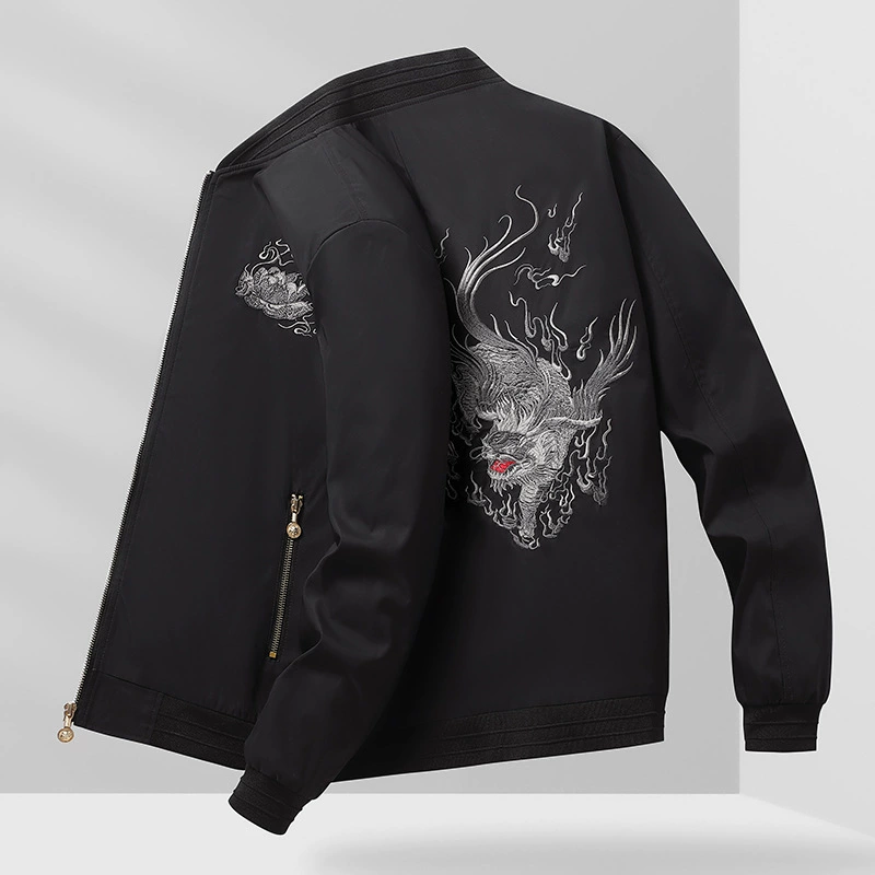 Национальный прилив куртка мужская весна 2024 новый пилот куртка вышивка бейсбольный костюм ветер мужской повседневный куртка