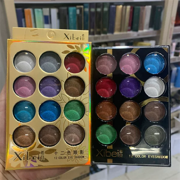Xibei 12-Color Eyeshadow Palette for Photo Studios, Kindergartens, Schools, Festival Stage Makeup, Adult Performance Cosmetics