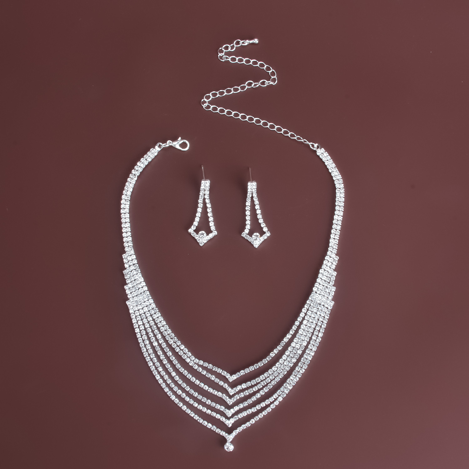 Set di gioielli medio orientali con strass collana multistrato_voghion.com