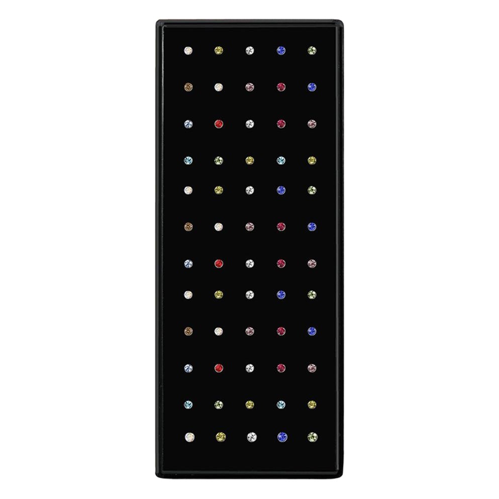 Suministro directo de fábrica Acero inoxidable nariz Stud diamante incrustado curvado varilla nariz anillo piercing joyería 60 en caja Comercio exterior Venta caliente