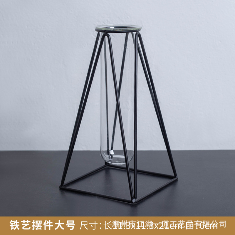 Botón creativo hidropónico tubo de ensayo flor floral estante decoración de mesa sala de estar mesa de té flores flores secas decoración de plantas verdes