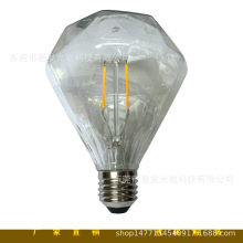新款 95平钻e27 钻石 灯泡 灯丝灯 塑料壳   透明  厂家直销