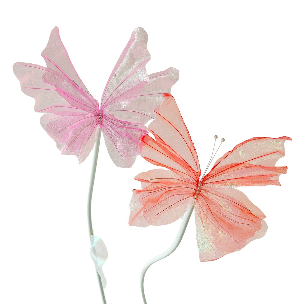 Mariposa de simulación tridimensional boda festival ambiente romántico decoración decoración del hogar accesorios de disparo simulación colorido gasa mariposa