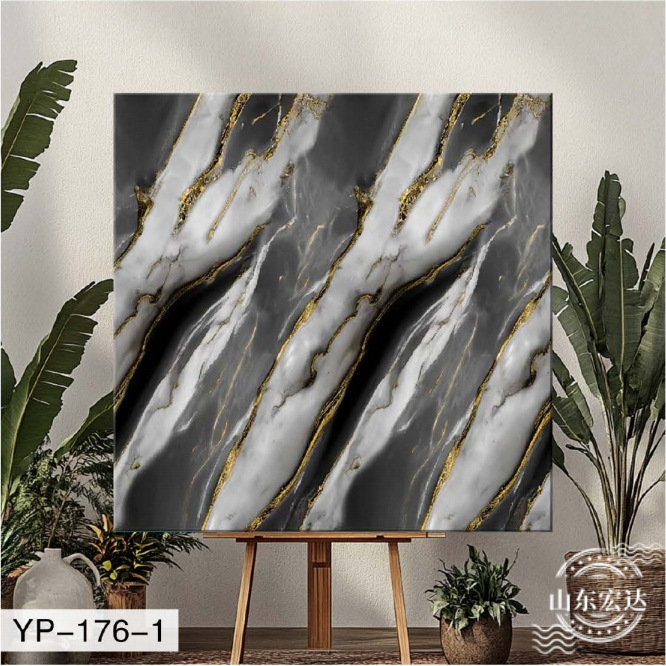 Azulejo de imitación mármol autoadhesivo adhesivo de pared sala de estar baño decoración de pared impermeable y a prueba de humedad con papel de aluminio