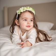 跨境货源宝宝拍照头饰新生儿满月拍摄道具花环影楼照婴儿摄影头花